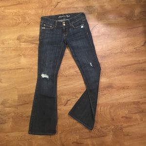 Express artist flared jeans